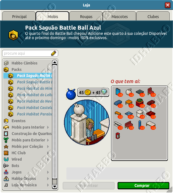 Pack Saguão Battle Ball Azul